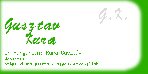 gusztav kura business card